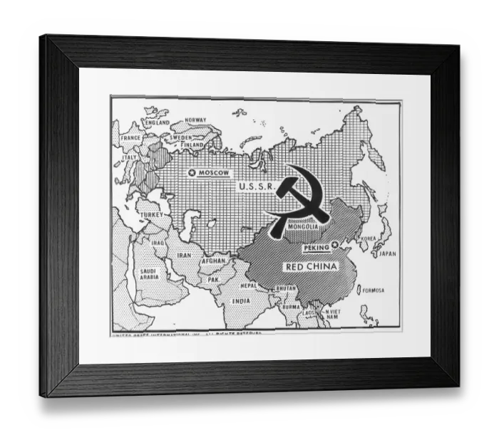 Framed Print : Great Decisions Map of Communist Countries Framed Print : Great Decisions Map of Communist Countries