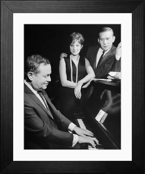 Framed Print : Barbra Streisand and Colleague Watching Jule Styne's Piano Playing Framed Print : Barbra Streisand and Colleague Watching Jule Styne's Piano Playing