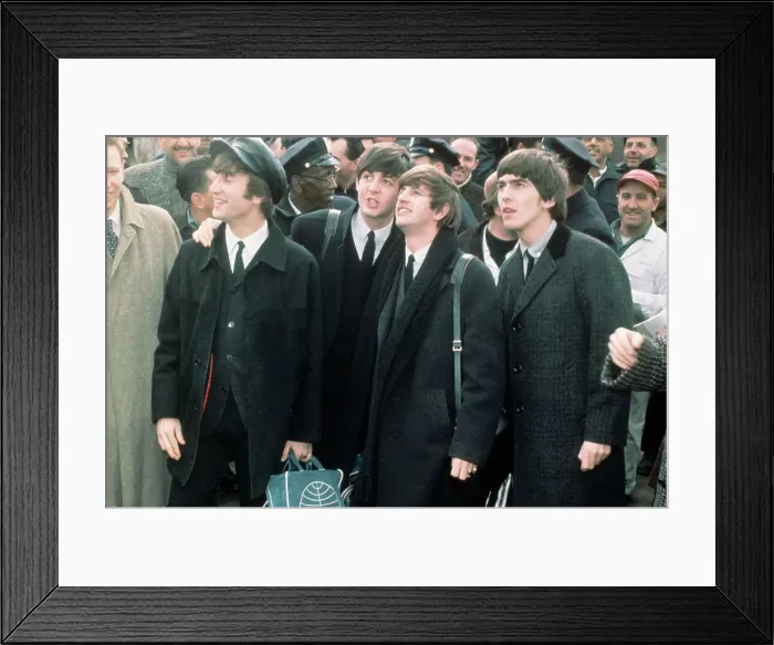 Framed Print : The Beatles Arrive in America Framed Print : The Beatles Arrive in America