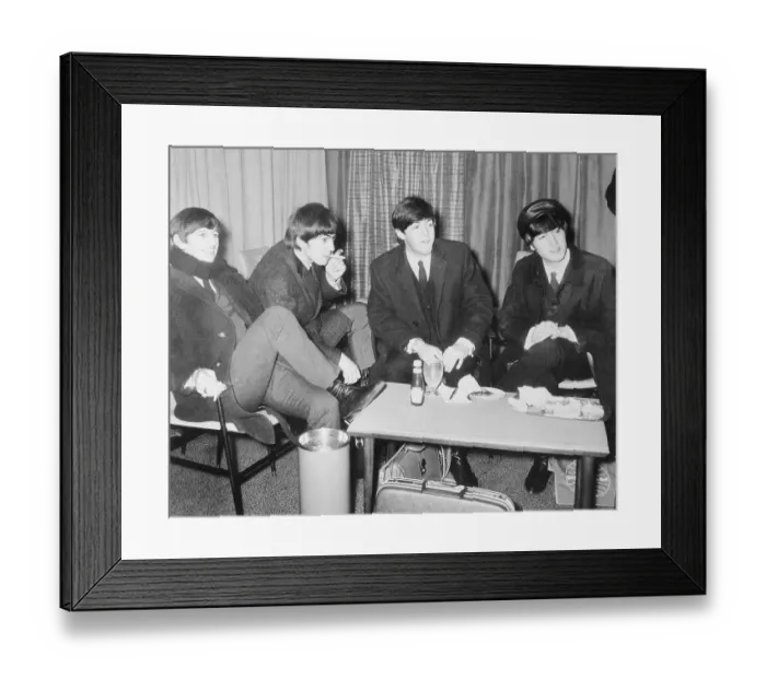 Framed Print : Beatles Relaxing at Airport Framed Print : Beatles Relaxing at Airport