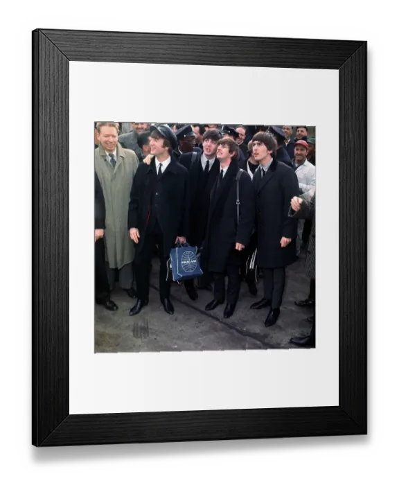 Framed Print : The Beatles Arriving at Idlewild Airport Framed Print : The Beatles Arriving at Idlewild Airport
