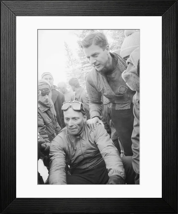 Framed Print : Olympic Bobsledders Eugenio Monti and Victor Emery at the 1964 Winter Games Framed Print : Olympic Bobsledders Eugenio Monti and Victor Emery at the 1964 Winter Games