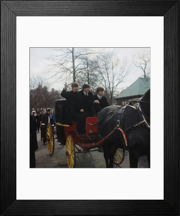 Framed Print : The Beatles Riding Through Central Park Framed Print : The Beatles Riding Through Central Park