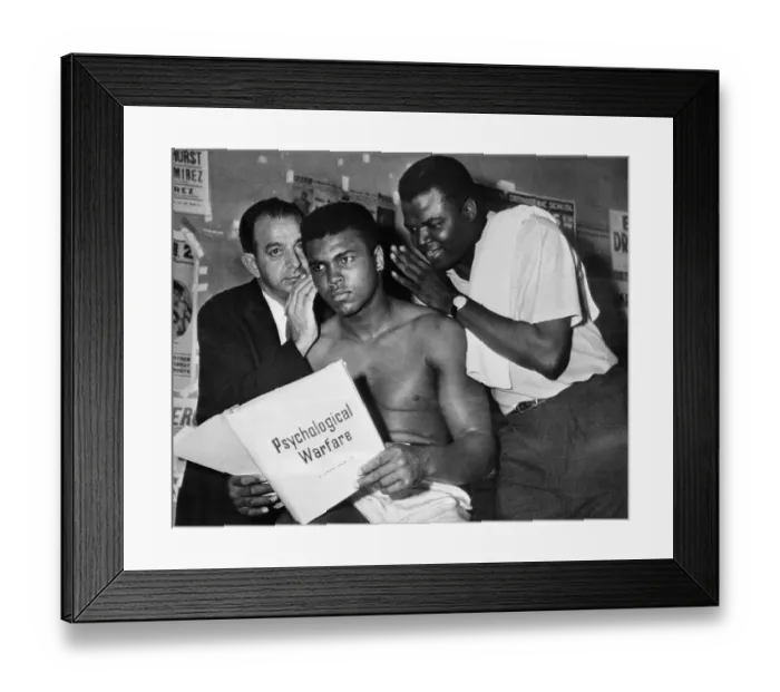 Framed Print : Muhammad Ali with his Trainers Framed Print : Muhammad Ali with his Trainers
