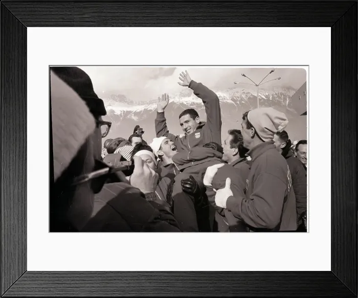 Framed Print : Fans Hoist Terry Mcdermott