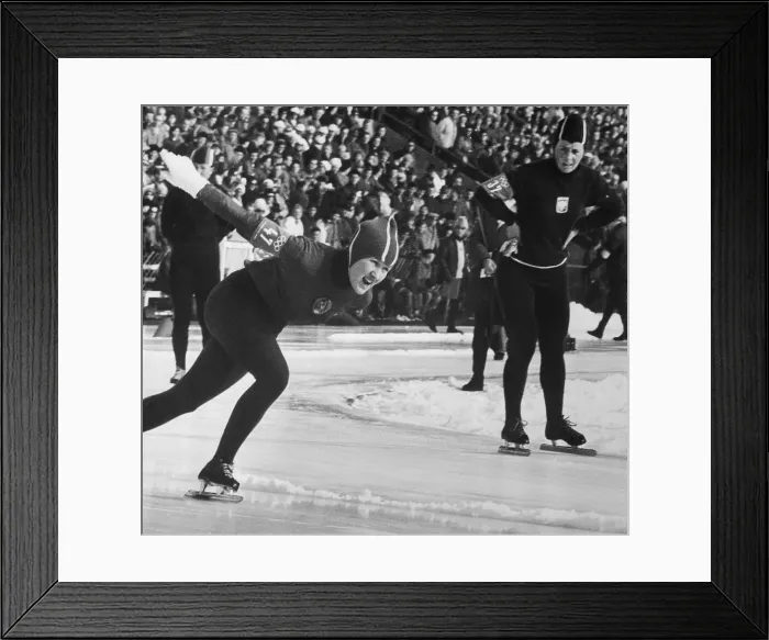 Framed Print : Lidia Skoblikova Speed Skating at Olympics Framed Print : Lidia Skoblikova Speed Skating at Olympics