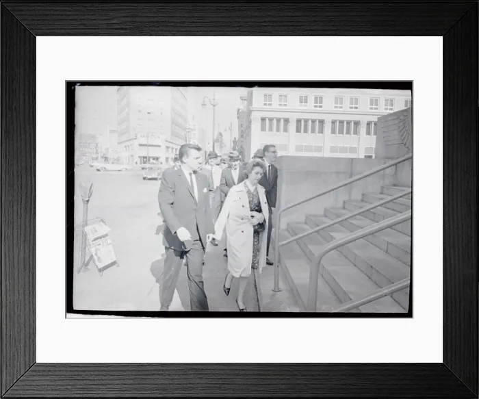 Framed Print : Deputy US Marshal and Prospective Hoffa Jurors Framed Print : Deputy US Marshal and Prospective Hoffa Jurors