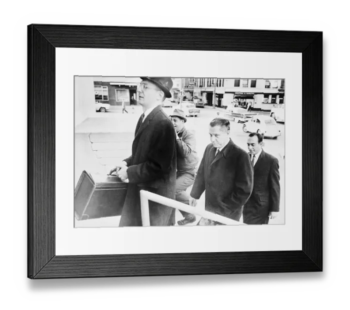 Framed Print : Jimmy Hoffa and Harvey Silets Entering Federal Courthouse Framed Print : Jimmy Hoffa and Harvey Silets Entering Federal Courthouse