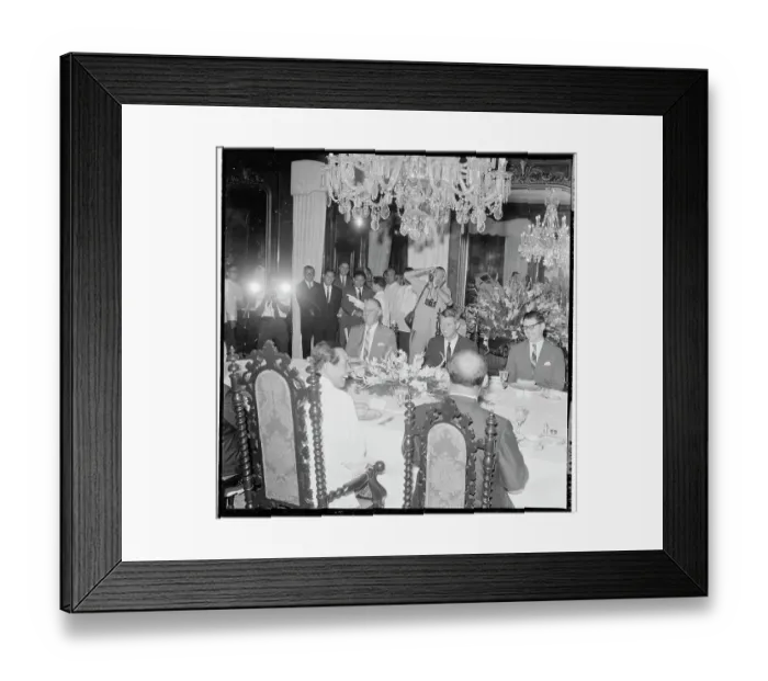 Framed Print : Robert F. Kennedy Dining With Ambassador and President for Philippines Framed Print : Robert F. Kennedy Dining With Ambassador and President for Philippines