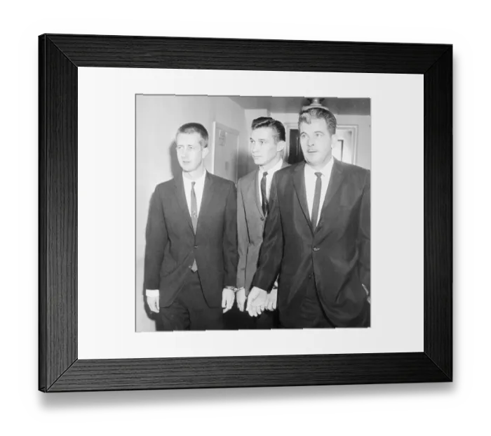 Framed Print : Kidnappers of Frank Sinatra Jr. in Court Framed Print : Kidnappers of Frank Sinatra Jr. in Court