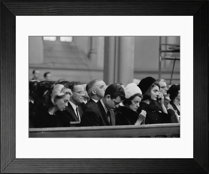 Framed Print : Kennedy Family Members Attending Mass Dedication to John F. Kennedy Framed Print : Kennedy Family Members Attending Mass Dedication to John F. Kennedy