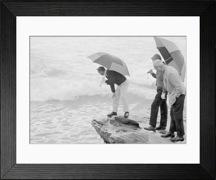 Framed Print : Arnold Palmer Looking for Golf Ball in Surf Framed Print : Arnold Palmer Looking for Golf Ball in Surf