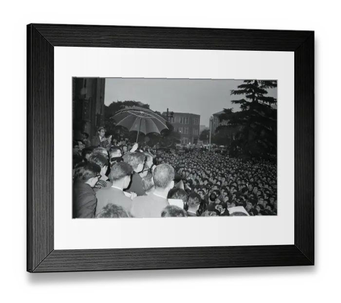 Framed Print : Robert F. Kennedy Giving Speech to Massive Crowd Framed Print : Robert F. Kennedy Giving Speech to Massive Crowd