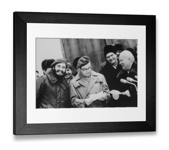 Framed Print : Fidel Castro Laughing With Russian Officials Framed Print : Fidel Castro Laughing With Russian Officials