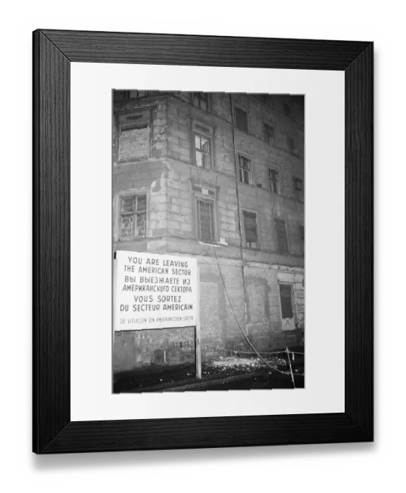 Framed Print : Escape Rope Hanging from Apartment in East Berlin Framed Print : Escape Rope Hanging from Apartment in East Berlin