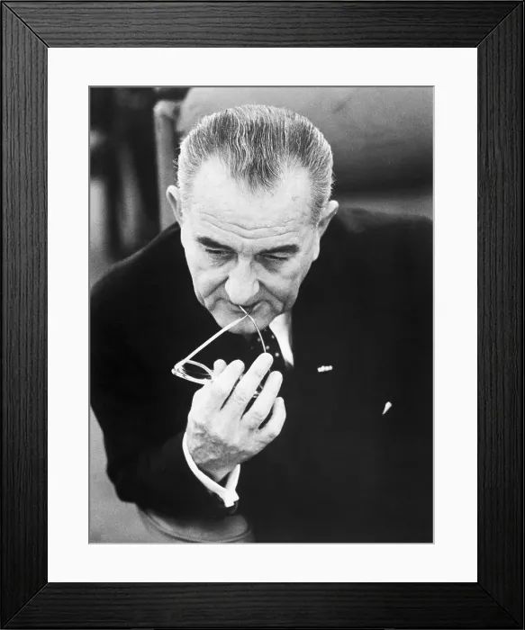 Framed Print : Johnson Looking Pensive