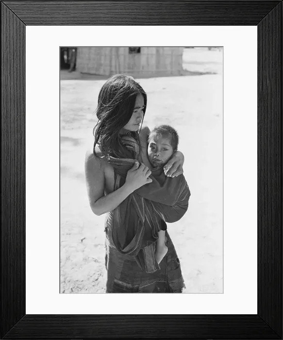 Framed Print : Vietnamese Woman Cuddling Her Child Framed Print : Vietnamese Woman Cuddling Her Child