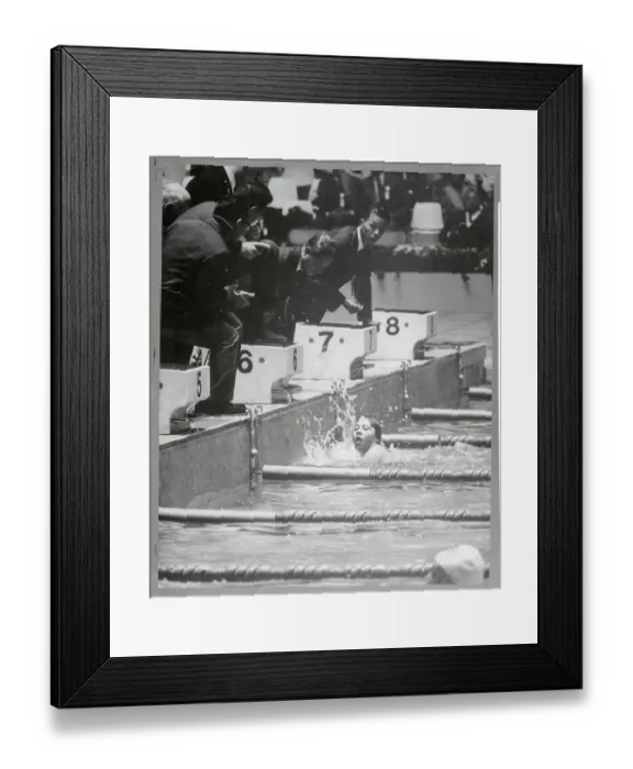 Framed Print : Donna De Verona Swimming Olympic 100-meter Butter Fly Framed Print : Donna De Verona Swimming Olympic 100-meter Butter Fly