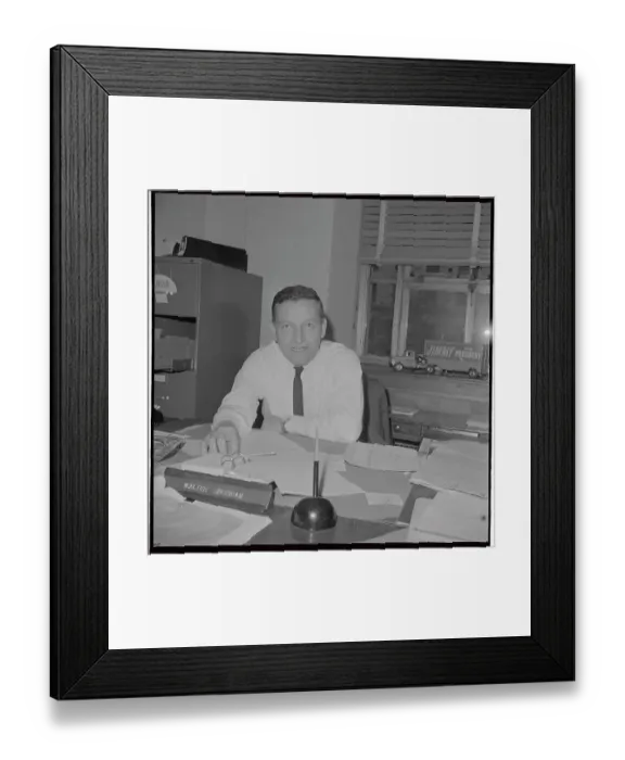 Framed Print : Portrait of Walter Sheridan of Hoffa Unit at Justice Department Framed Print : Portrait of Walter Sheridan of Hoffa Unit at Justice Department
