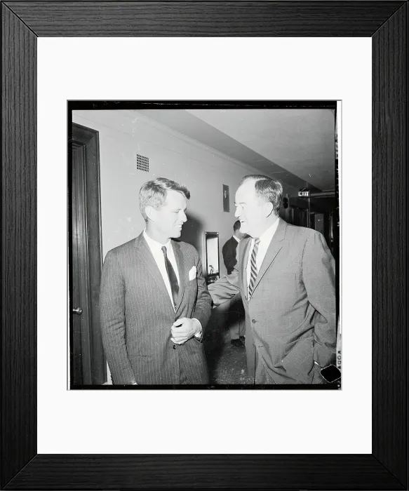 Framed Print : Robert Kennedy Speaking With Hubert Humphrey Framed Print : Robert Kennedy Speaking With Hubert Humphrey