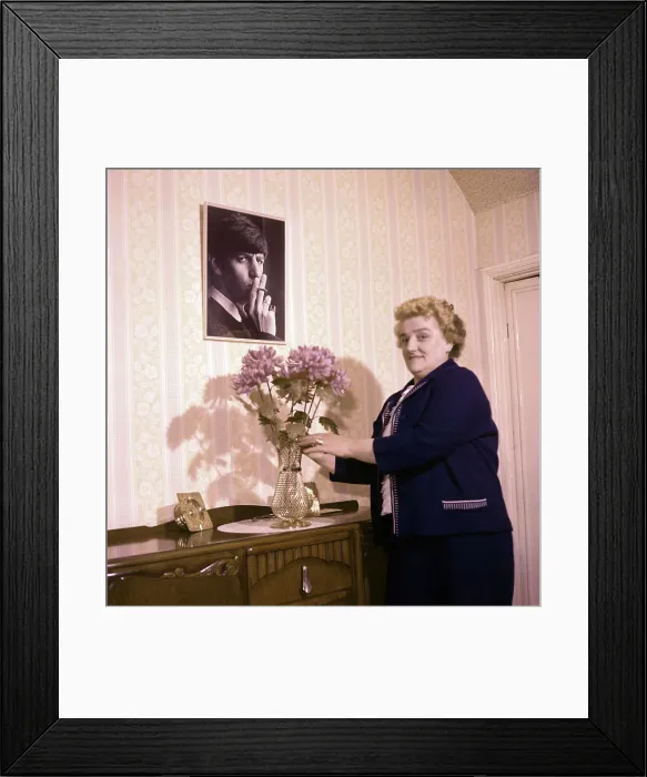 Framed Print : Ringo Starr's Mother with Flower Vase Framed Print : Ringo Starr's Mother with Flower Vase