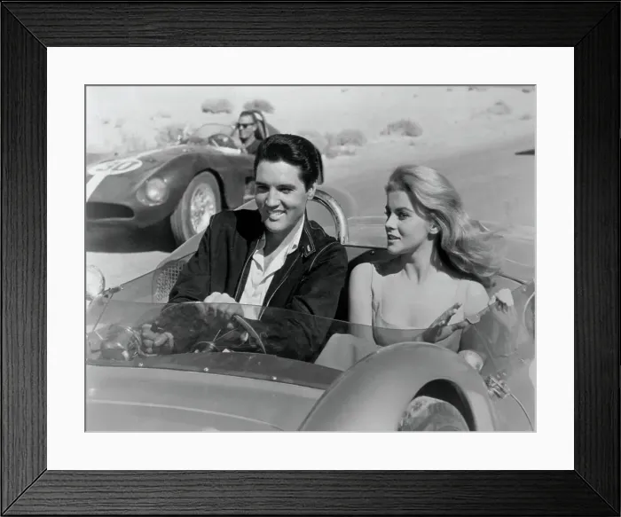 Framed Print : Elvis Presley and Ann-Margret in Stockcar Framed Print : Elvis Presley and Ann-Margret in Stockcar