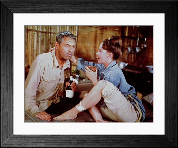 Framed Print : Cary Grant and Leslie Caron in Father Goose Framed Print : Cary Grant and Leslie Caron in Father Goose