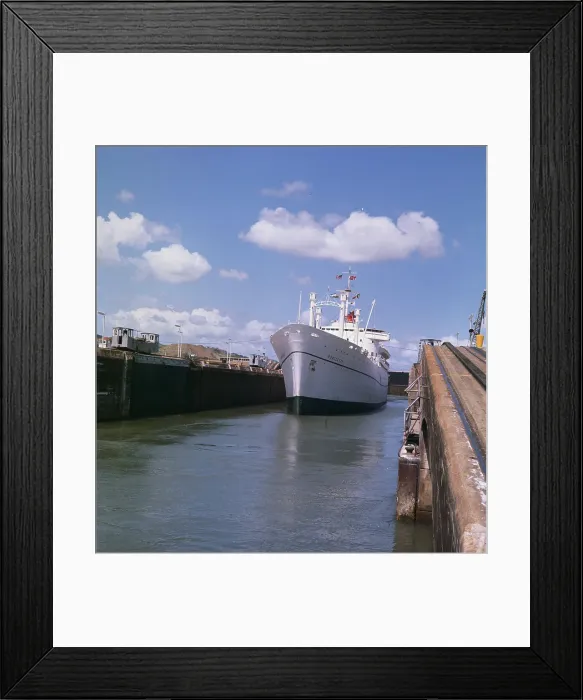 Framed Print : View of Ship at Panama Canal's Miraflores Locks Framed Print : View of Ship at Panama Canal's Miraflores Locks