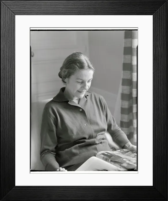Framed Print : Mary McCarthy Reading a Magazine Framed Print : Mary McCarthy Reading a Magazine