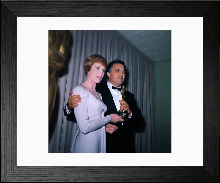 Framed Print : Julie Andrews with Federico Fellini Framed Print : Julie Andrews with Federico Fellini
