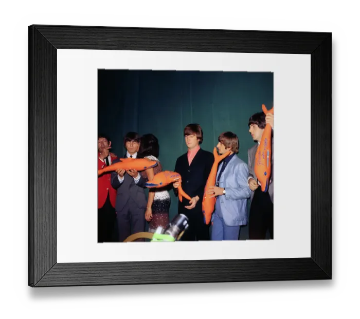 Framed Print : Beatle Band Members Holding World Fair Awards Framed Print : Beatle Band Members Holding World Fair Awards