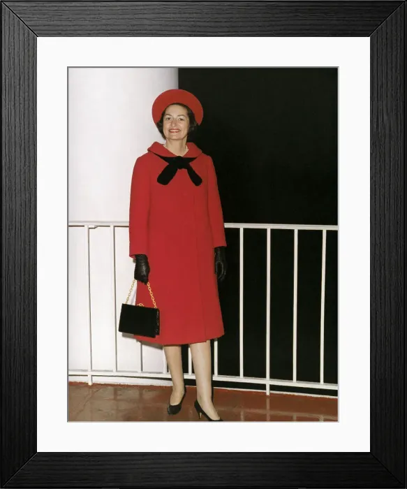 Framed Print : Lady Bird Johnson in Inaugural Coat Framed Print : Lady Bird Johnson in Inaugural Coat