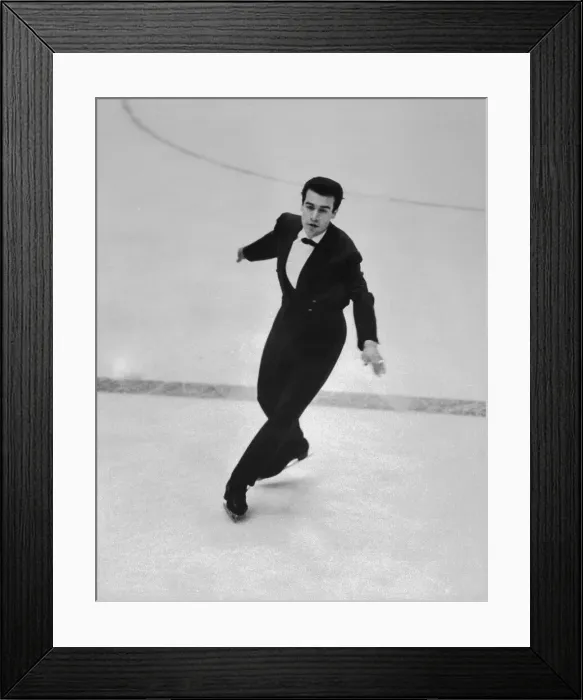 Framed Print : Manfred Schnelldorfer Skating on Ice