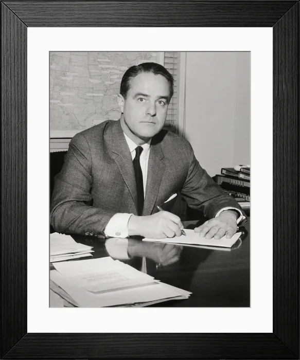 Framed Print : Portrait of Sargent Shriver Framed Print : Portrait of Sargent Shriver