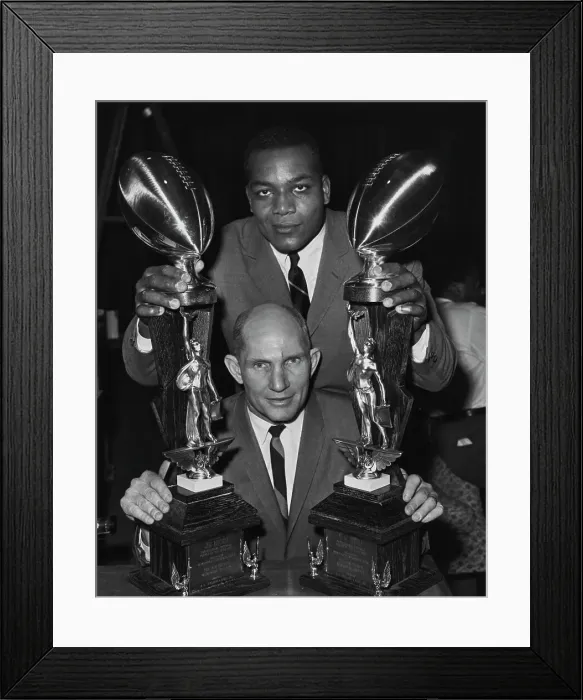 Framed Print : Jim Brown And Y.A. Tittle Framed Print : Jim Brown And Y.A. Tittle