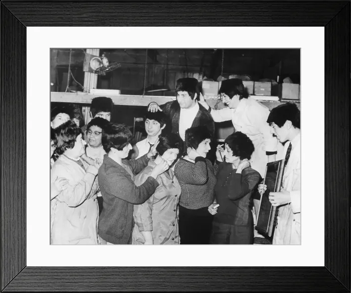 Framed Print : Victims Of Beatlemania Wearing Wigs Framed Print : Victims Of Beatlemania Wearing Wigs
