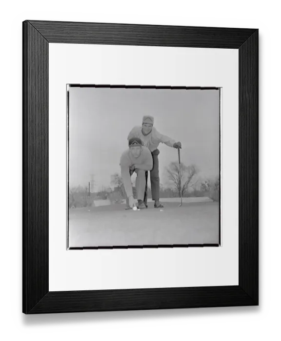 Framed Print : Mickey Mantle and Ralph Terry on Golf Course