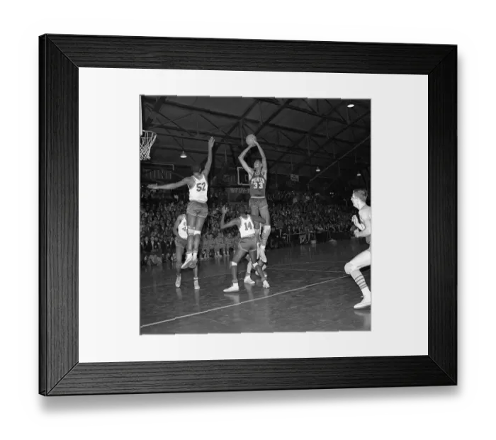 Framed Print : Lew Alcindor Shooting Basketball Framed Print : Lew Alcindor Shooting Basketball