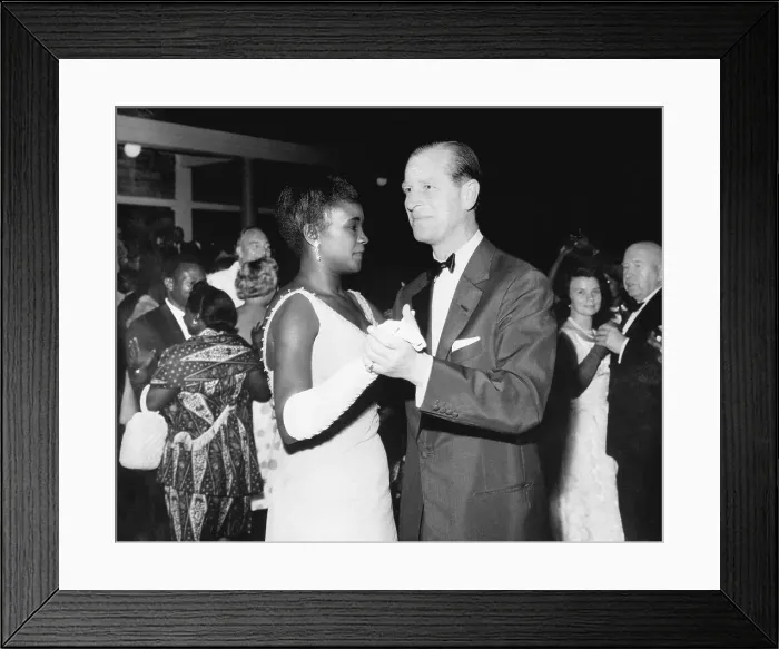 Framed Print : Prince Phillip Dancing with Pamela Mboya
