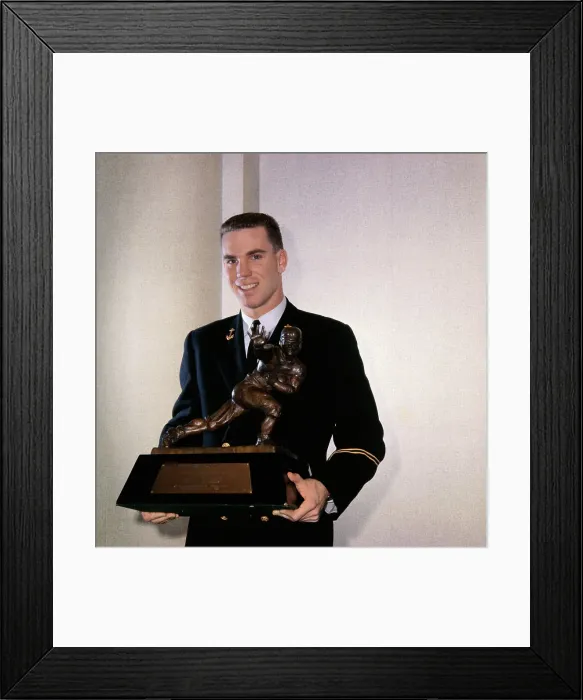 Framed Print : Roger Staubach Holding Heismann Trophy Framed Print : Roger Staubach Holding Heismann Trophy