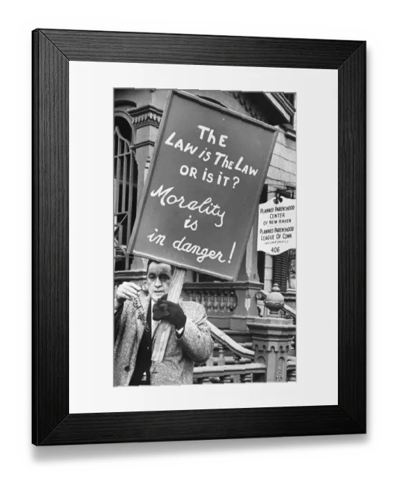 Framed Print : Man Pickets Outside New Haven Planned Parenthood Framed Print : Man Pickets Outside New Haven Planned Parenthood