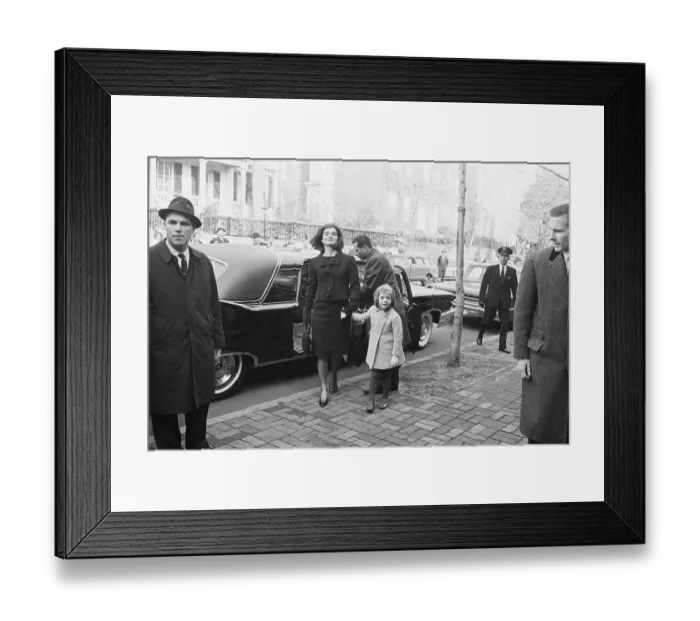Framed Print : Jacqueline Kennedy With Daughter Caroline Framed Print : Jacqueline Kennedy With Daughter Caroline