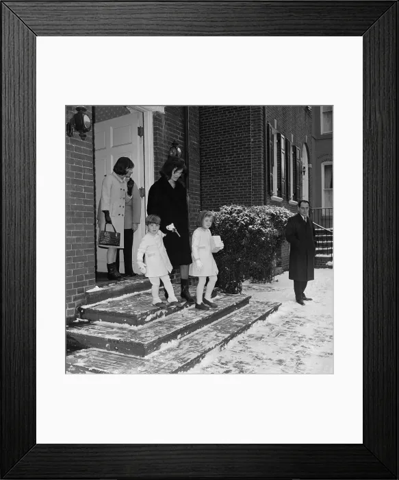 Framed Print : Jacqueline Bouvier Kennedy and Children Leaving for Holiday Trip Framed Print : Jacqueline Bouvier Kennedy and Children Leaving for Holiday Trip