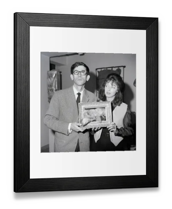Framed Print : Christo and Jeanne-Claude Holding Artwork Framed Print : Christo and Jeanne-Claude Holding Artwork