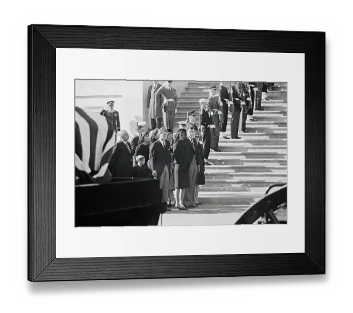 Framed Print : Robert and Jacqueline Kennedy Attending President's Funeral Framed Print : Robert and Jacqueline Kennedy Attending President's Funeral
