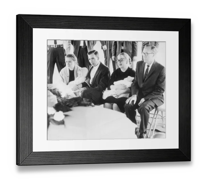 Framed Print : Oswald Family At Graveside Ceremony Framed Print : Oswald Family At Graveside Ceremony