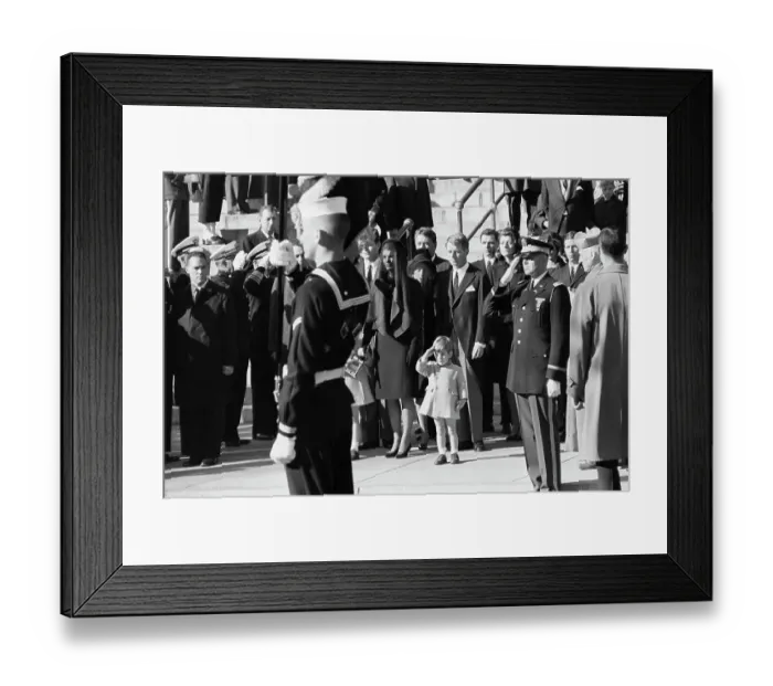 Framed Print : John F. Kennedy Jr. Saluting His Father at Funeral Framed Print : John F. Kennedy Jr. Saluting His Father at Funeral
