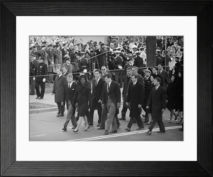 Framed Print : Arriving For John F. Kennedy's Funeral Framed Print : Arriving For John F. Kennedy's Funeral