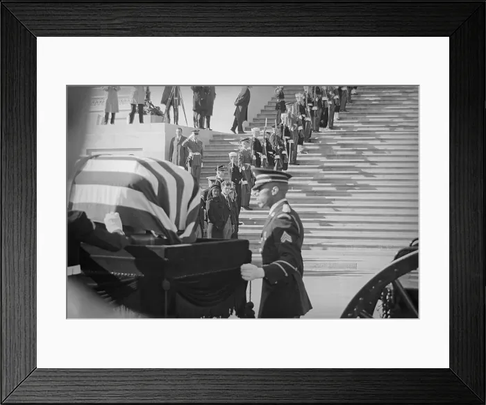 Framed Print : John F. Kennedy's Casket Leaving the Capitol Framed Print : John F. Kennedy's Casket Leaving the Capitol