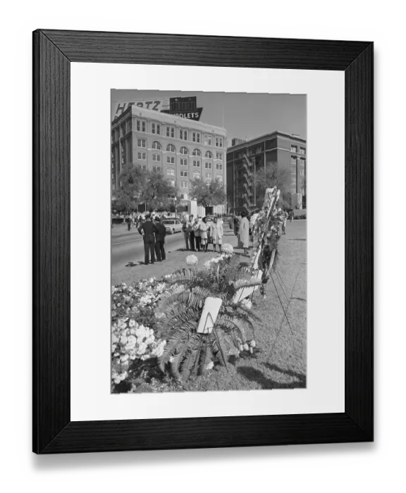 Framed Print : Flowers Lay Where JFK Was Shot Framed Print : Flowers Lay Where JFK Was Shot